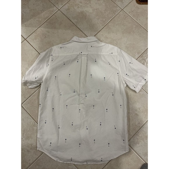 Joe Fresh Men’s Button Down Linen Short Sleeves Shirt Size M Palm Tress Design - Picture 3 of 3